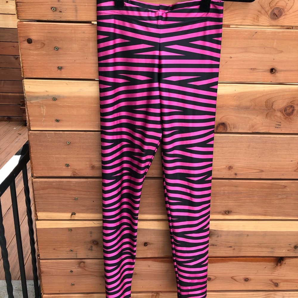 Blackmilk tape leggings pink/black medium